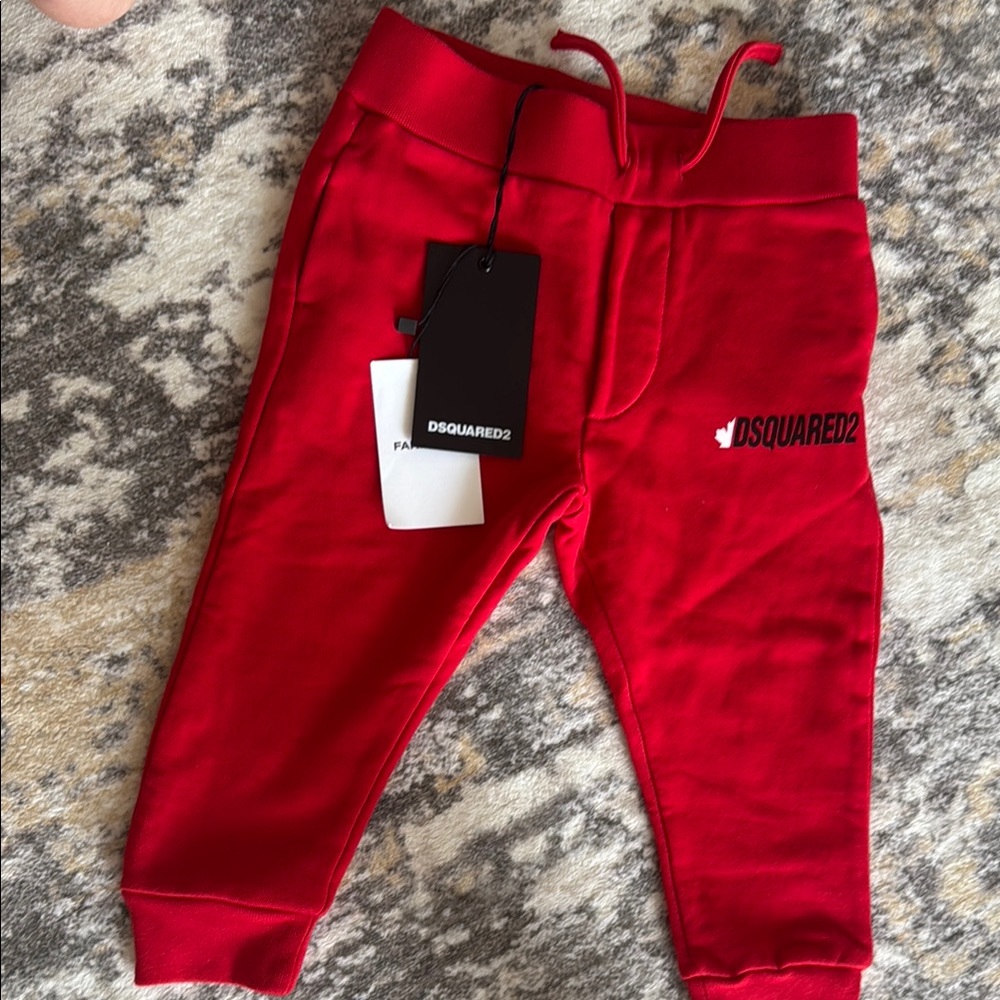 DSQUARED2 Red Sweatpants Vibrant Joggers